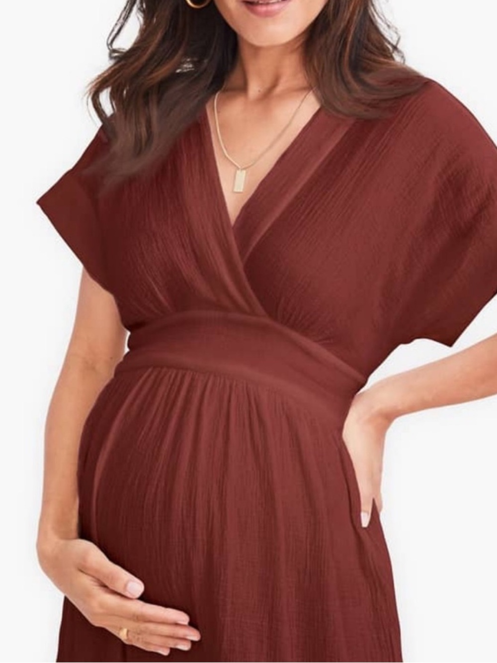 Hatch Deep Rust Red Midi Dress - Picture 2 of 9